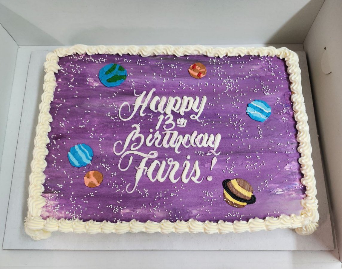 #42 Planets Slab Cake 