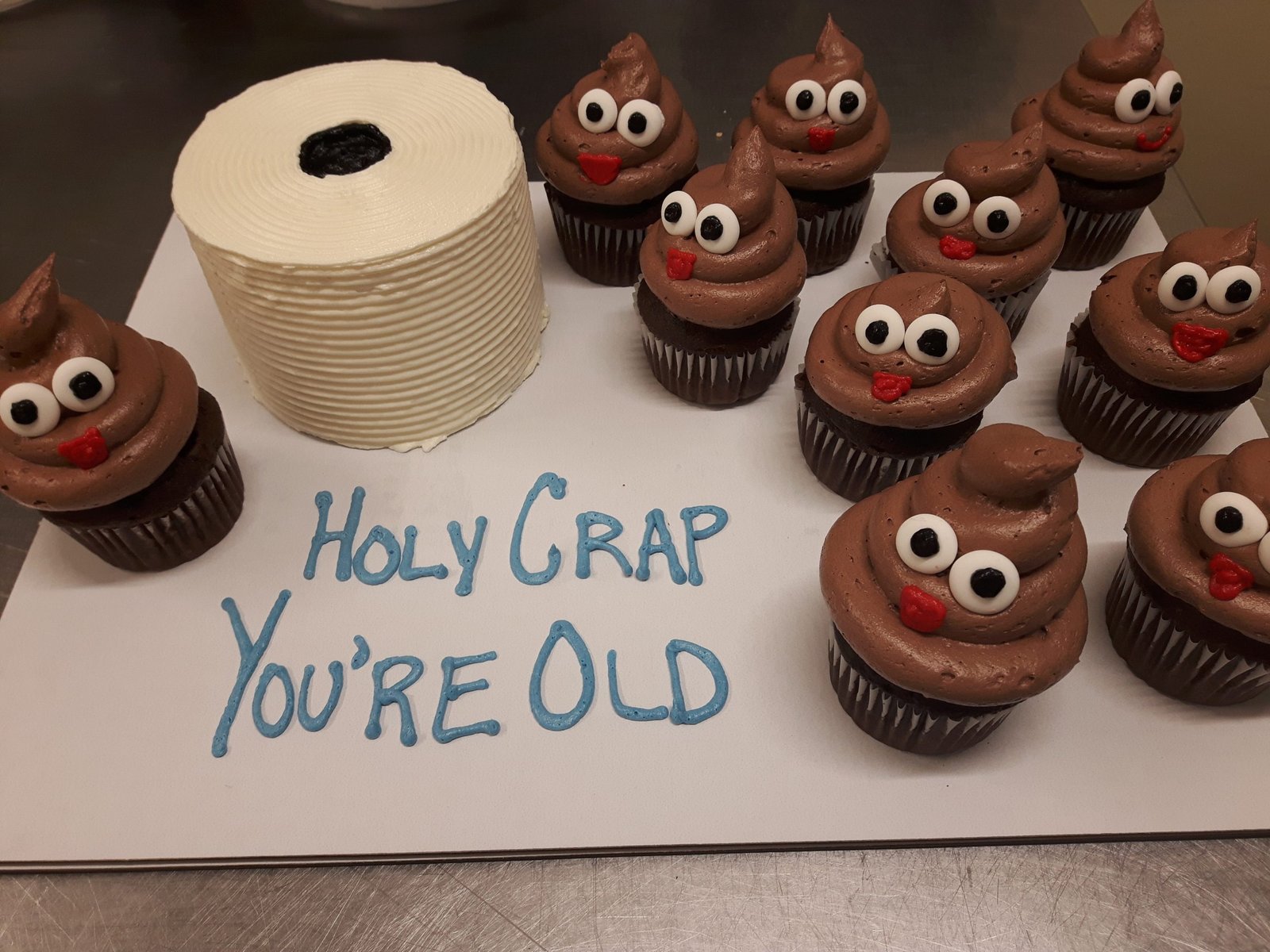 # 21 Crap You're Old Cupcake and 4" Cake