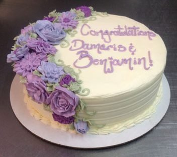 Floral Cascade Round Cake