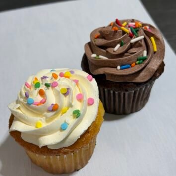Assorted Iced Cupcake With Sprinkles
